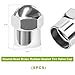 VCYOPN 8 PCS Car Tire Valve Stem Caps, Leakproof Round Top Valve Stem Covers with Rubber O-Ring, Dust Proof Chrome-Plated Tire Air Caps Exterior Decor for Trucks Cars Motorcycles