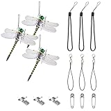 【本物とほぼ同じサイズ】2023年モデル 虫除け 蜻蛉 昆虫 虫よけ トンボ PVC材質 安全ピン付き 虫避け 室内装飾 ベランダ 網戸 登山 渓流釣り キャンプ アウトドア 屋外と屋内両用 (3匹)