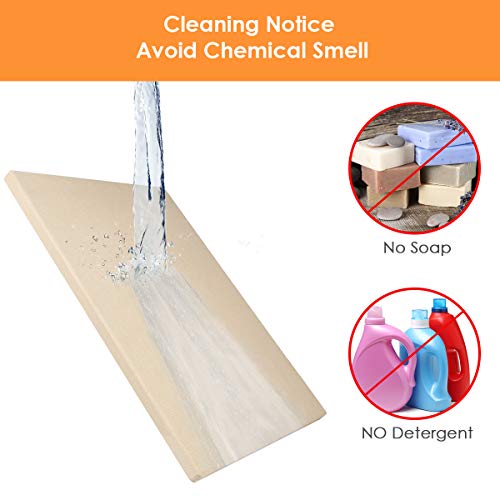 Pizza Stone for Oven and Grill/BBQ Cook, 15"x12" Cordierite Pizza Cooking Stone with Free Pizza Scraper, Resistant Durable and Safe Baking Stone, 15x12 Inch - Thumbnail 3