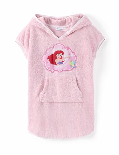 Image of Disney Marvel Princess Frozen Stitch Elsa Girls Hooded Swim Cover Up for Swimsuit Bathing Suit Swimwear Pocket 4-7 Years