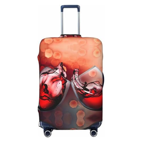 Housse de protection pour valise EdWal motif verre à vin rouge pour vos voyages et vacances