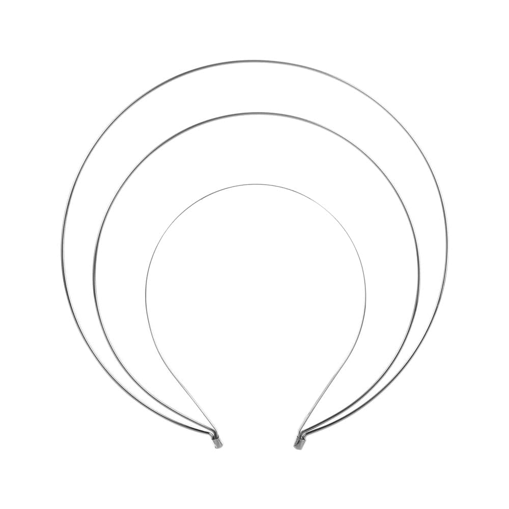 YuanHolumidSilver 3layer Halo Crown Headband Goddess Headpiece Multi-layer Hair Crown DIY Metal Base Hair Hoops Accessories for Women Beauty and Personal Care