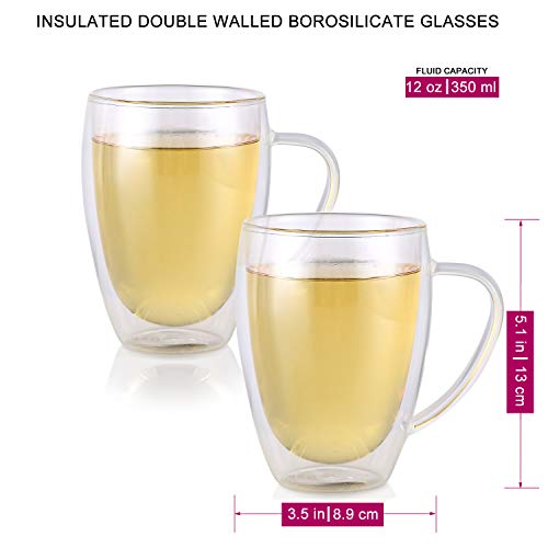 Set de 2 Mugs de Vidrio Aislado Clear Bliss 12 oz miniatura 4