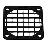 AERZETIX Set mit 4 Lüftergittern 50x50 mm aus Kunststoff für Computer PC Drucker audiovisuelle Geräte Multimedia-Projektoren/Farbe Schwarz