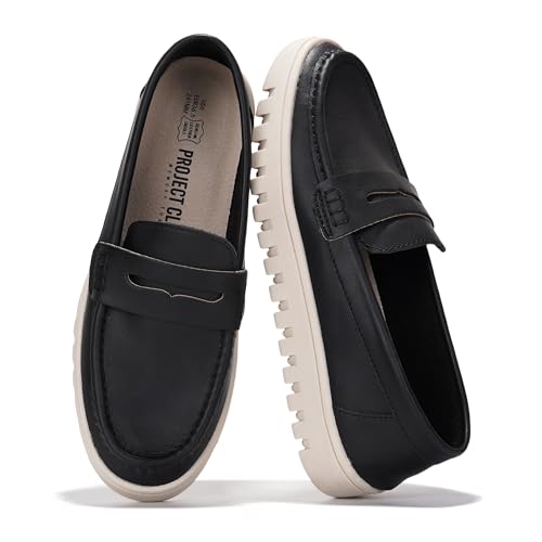 Project Cloud Genuine Leather Loafers for Women – Memory Foam Ins...