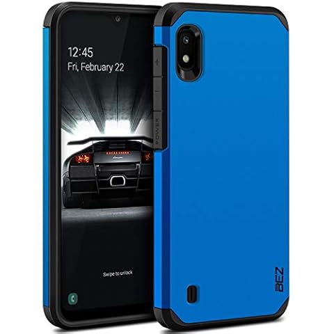 BEZ Samsung A10 Case, Samsung Galaxy A10 Phone Case, Shockproof Cover Compatible with Samsung Galaxy A10, Shock Absorbing, Heavy Duty Dual Layer Tough Cover - Blue Navy Cover