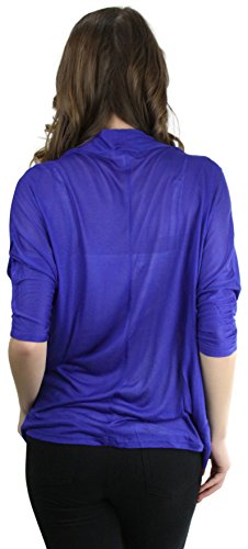 Image of ToBeInStyle Womens Open Front Casual Shrug Lightweight Layering Cardigan Sleeveless or Short Sleeve