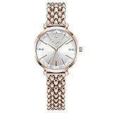 RORIOS 腕時計 レディース 防水 日本製 水滴バンド 人工ダイヤ装飾 キラキラ 立体感のあるガラス 可愛い 時計 クオーツ 人気 おしゃれ かわいい ウォッチ 時計 通勤 通学 ホワイト