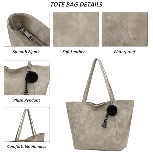 Image of TANTOMI Tote Purse for Women Large Shoulder Bag for Work Travel Purse and Handbags Weekender Bag with Zipper