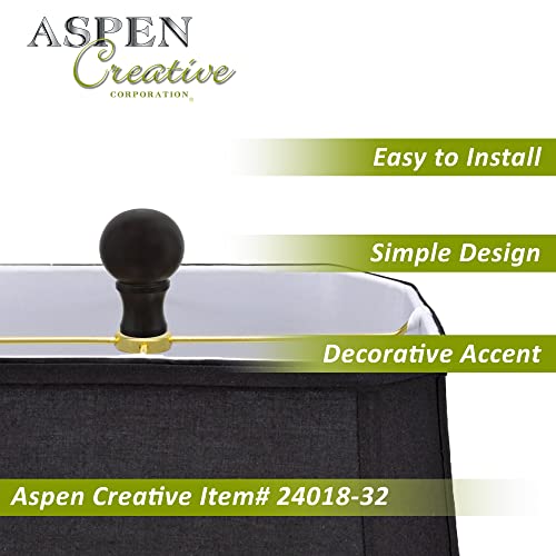 Image of Aspen Creative 24018-32 Steel Lamp Finial in Oil Rubbed Bronze Finish, 1 3 /8 inch Tall (2 Pack)
