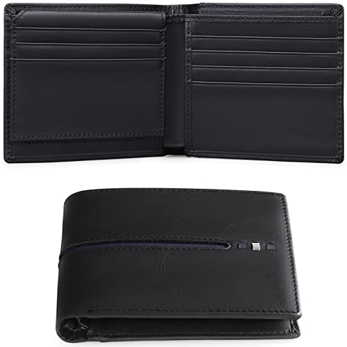 GAEKEAO Cartera para Hombre, Billetera Hombre de Piel con RIFD Bloqueo, 11 Ranuras para Tarjetas, Regalo para Hombre, Regalo Wallet y Regalo Caja Cover