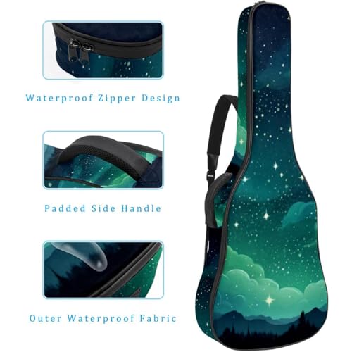 Housse de guitare acoustique 40 pouces imperméable et multicolore