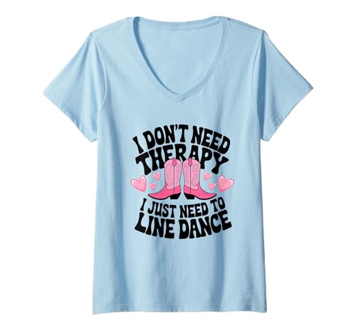 Mujer Lindas botas vaqueras Country Line Dancing Ladies Western Camiseta Cuello V