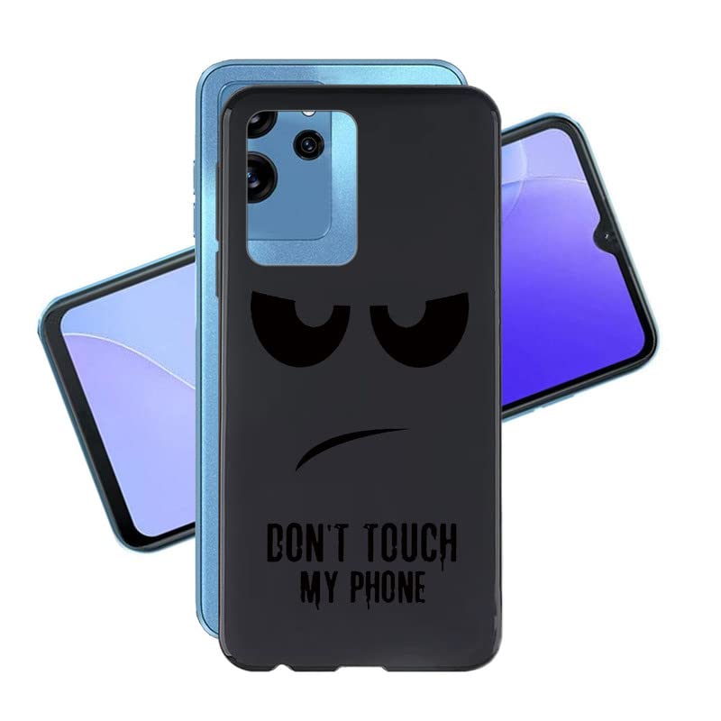 CAXKJE Custodia per Oukitel C32 PRO (6.52 Pollice),Nero Cover Silicone