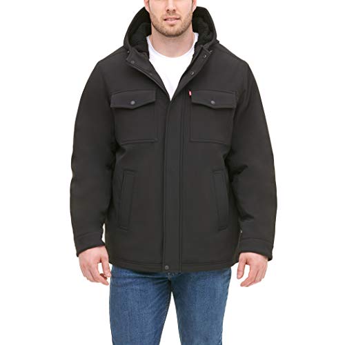 Image of Levi's Men's Wool Blend Hooded Military Jacket