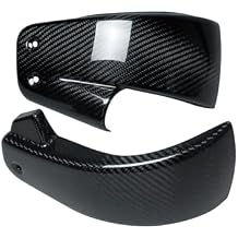 POWER JAMES Black Carbon Fiber Side Battery Cover Compatible with Harley Davidson Softail 2018-2025 Fat Boy, Breakout, Deluxe with Knob Pre-Adjuster