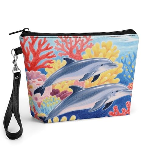 Bolsa de maquillaje y neceser de cosméticos de 8.9 x 2.6 x 5.7 pulgadas para mujer