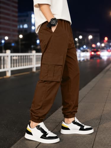 Image of TAGAS Boys Side Pocket Cargo Pant|| CargoPants|| Regular Slim Pant for Kids ||Relaxed Trouser ||Joggers Pant for Men ||Boy Loose Comfortable Cargos|