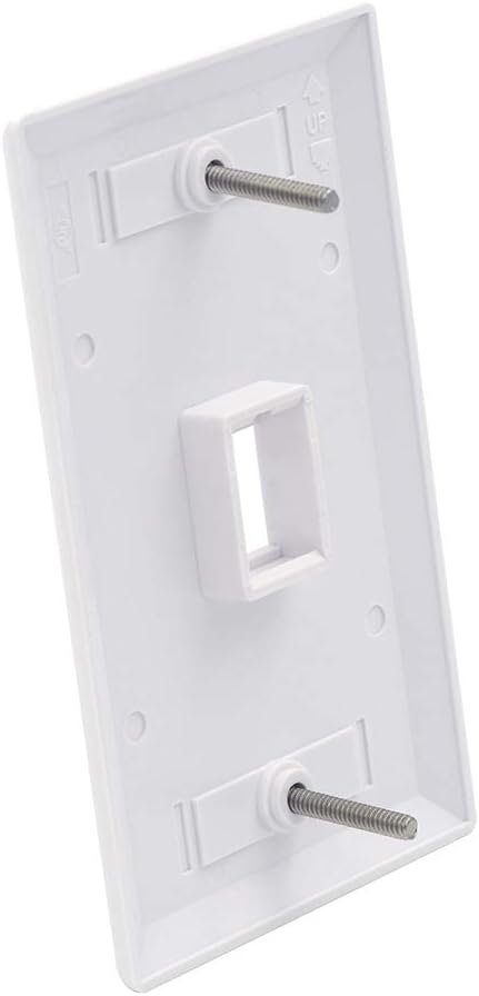Cheap VCE 1 Port Keystone Wall Plate UL Listed (10 Pack), Single Gang Wall Plates for RJ45 Keystone Jack and Modular Inserts, White