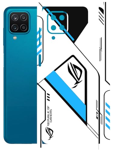 Image of AtOdds - Full Body Back Screen Guard Protector Film - Lamination Wrap Skin Sticker Compatible with Samsung Galaxy A12 | Scratchproof Matte Finish (RogBlue)