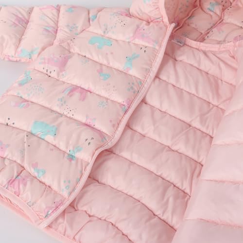 WEONEDREAM 6M-4T Baby Boys Girls Winter Coats with Bear Hoods Unisex Toddler Kids Lightweight Down Jacket4