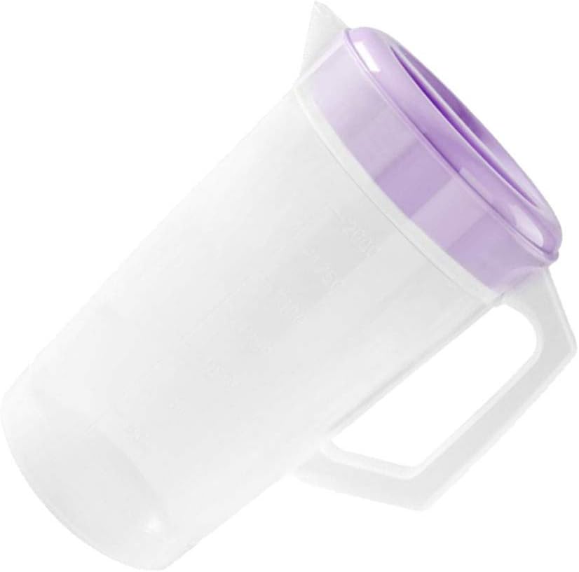 DOITOOL 2300ML Gallon Water Jug with Lid- Plastic Pitcher Water Filter Pitcher- Heavy- duty Iced Tea Jug for Drinking Lemonade Juice Beverage Ice Tea （ Violet ）