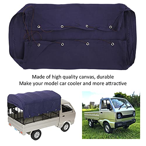 WPL D12 RC Truck Car Canvas Hood Cover Decoration for Railing Fence Tent Frame Shed, Attractive and Durable Decorative Canvas [RC Car] (blue) - Image 4
