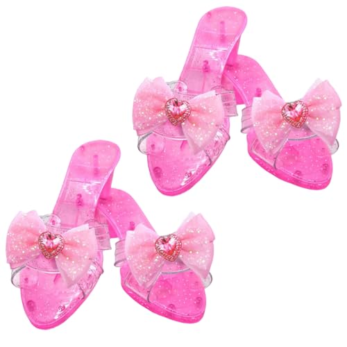 2�y�A �v�����Z�X�V���[�Y - �N���X�^���q�[�� �v�����Z�X Princess Dress Up Shoes �ʐ^�p���� �K���X�̌C �W�F���[ �T���_�� �L�b�Y �T���_�� ���̎q Princess Shoes For Girls 3 Years �L�b�Y�q�[