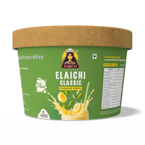 Image of Nairuti Vyutpadan Elaichi Classic Milkshake Premix 150g | Instant Cardamom Milk Drink Powder | Refreshing Traditional Flavor | No Preservatives, No Artificial Color, Natural & Healthy Energy Drink | Ready In A Minute - Milkshake Premix