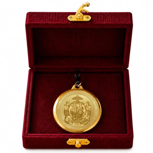 Image of DIVINITI 24K Gold Plated Double-Sided Religious Pendant with Premium Gift Box, Spiritual Locket for Men & Women, Devotional Jewellery for Gifting & Everyday Wear