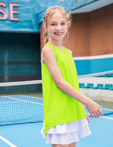 Image of Zaclotre Girls Athletic Tank Tops Open Tie Back Sleeveless Workout Shirts
