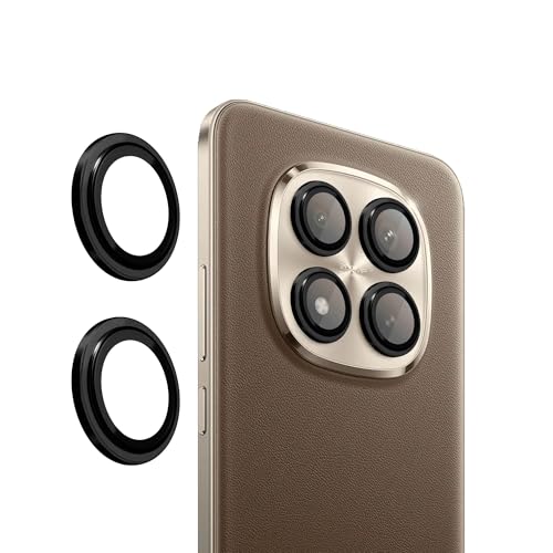 Image of Amazon Brand - Solimo Camera Glass Lens Protector Ring for Redmi Note 15 Pro Plus 5G Case Friendly with Edge to Edge Coverage and Easy Installation (Black)