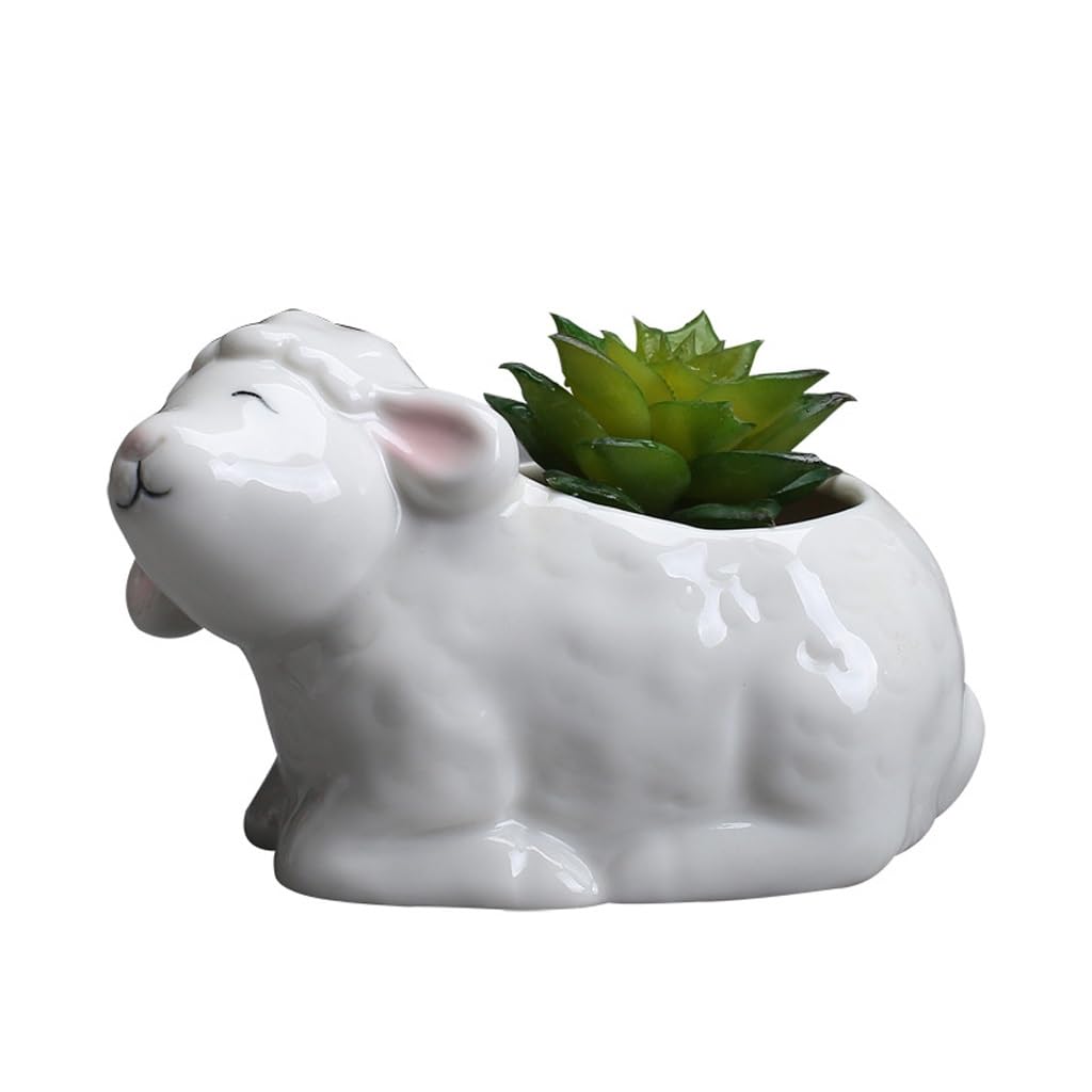 GELASIGE Flower Pots Succulent Flower Pots, Creative Ceramic Ornaments, Home Decoration Ornaments Outdoor Flower Pots