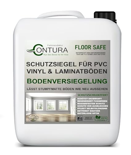 Contura Bodenversiegelung Vinyl Laminat PVC Parkett Boden Versiegelung Imprägnierung Fußbodensiegel Lack (1, 2,5 Liter)