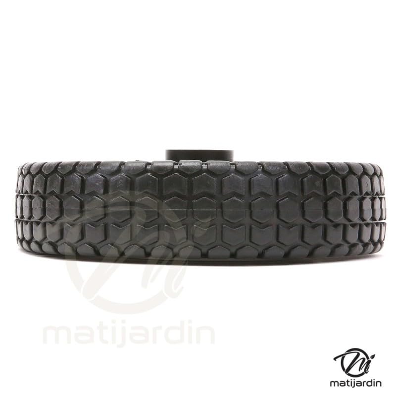 Matijardin - 2 roues de tondeuse universelles Ø 180 mm + jeu de 3 bagues 8/10/12,7 mm