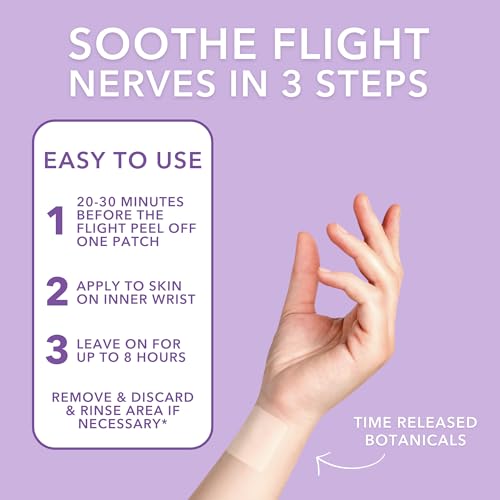 Laki Naturals Fly Calm Patch (Pack of 8) - Relax Nerves, Support Stress, Ease Your Mind for Happy Air Travel - Natural Ingredients to Support Airplane Stress - Calm Your Fear of Flying Naturally - Image 6