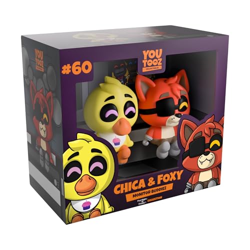 Youtooz FNAF Chica and Foxy Monitor Buddies - Five Nights at Freddy's Desk Decor - 2.5