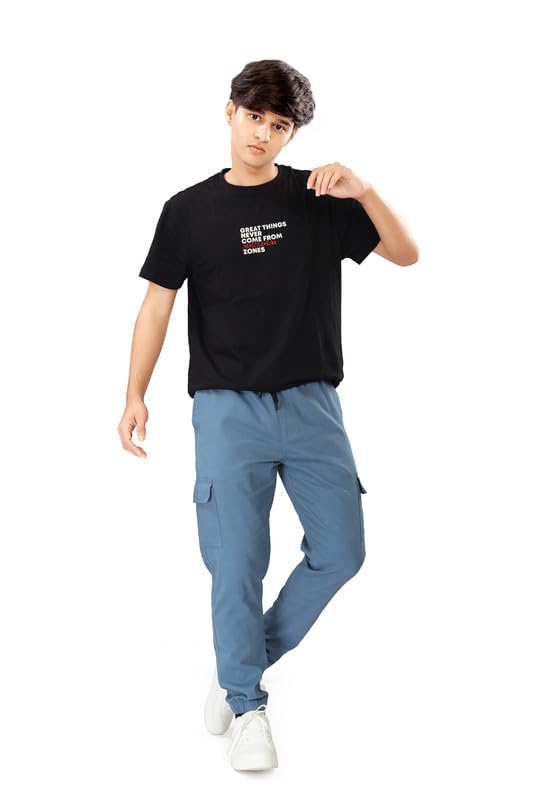 Image of UNOseven Boys Cotton Cargo Jogger Pant - Slim Fit - Available from 7 Years to Size XL