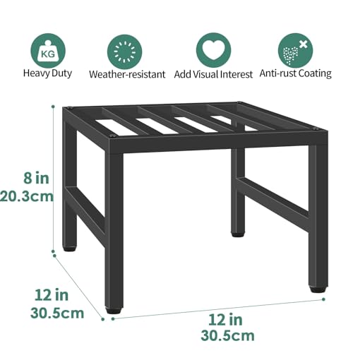 Socle pour pot de fleurs métallique stable 30,5 cm de qualité