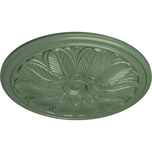 Image of Ekena Millwork CM22BOAGF Ceiling Medallion, Athenian Green