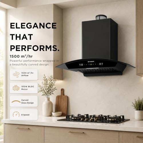 Image of Faber Vento 75 cm Plug & Play BLDC Autoclean Chimney | Free Installation |1500 m /hr Suction | Filterless | Zero Maintenance cost on Filters for 2 years| 12 yrs warranty on Motor
