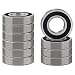 XiKe 10 Pcs 6206-2RS Double Rubber Seal Bearings 30x62x16mm, Pre-Lubricated and Stable Performance and Cost Effective, Deep Groove Ball Bearings.