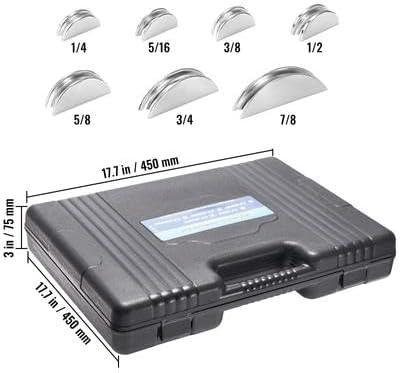 Miniatura 8 de Happybuy Dobladora de tubos de tubo, 1/4"-7/8" OD Trinquetadora de trinquete, 90° adelante/reversa, 7 matrices, cortador de tuberías para HVAC, Aire