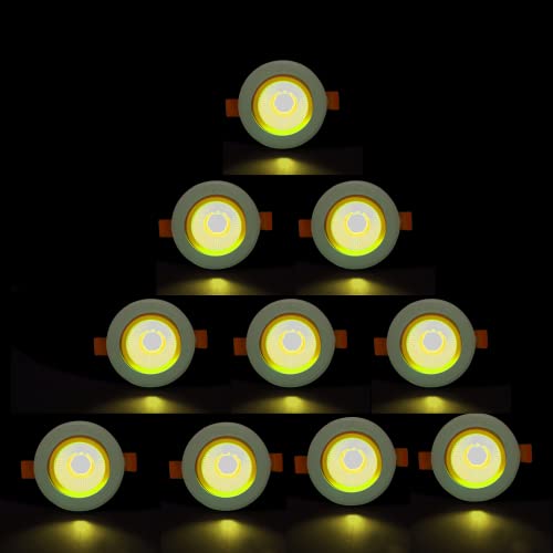 Image of D'Mak 6 Watt Round LED COB Light for POP /Recessed Lighting (Warm White, 10)