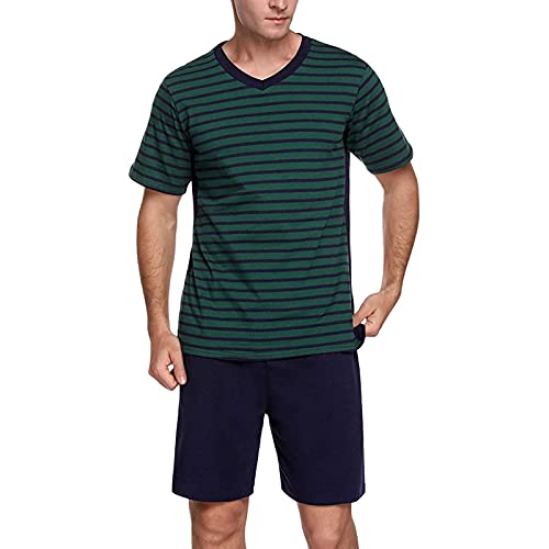 Ensemble de pyjama en coton pour homme avec haut et bas de pyjama à manches courtes et short ample Cover