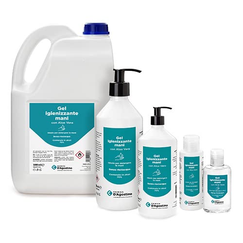 La zappa Gel igienizzante mani con aloe vera, funzione idratante, disinfettante e antibatterico con azione rapida (Confezione da 5 litro)