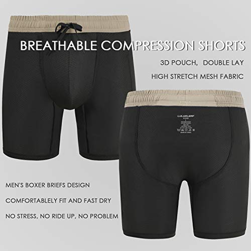 Lulucleaf Running Shorts For Men With Liner Mens 2 In 1 Workout Athletic Yoga Shorts (Khaki, Xl) #TOP4