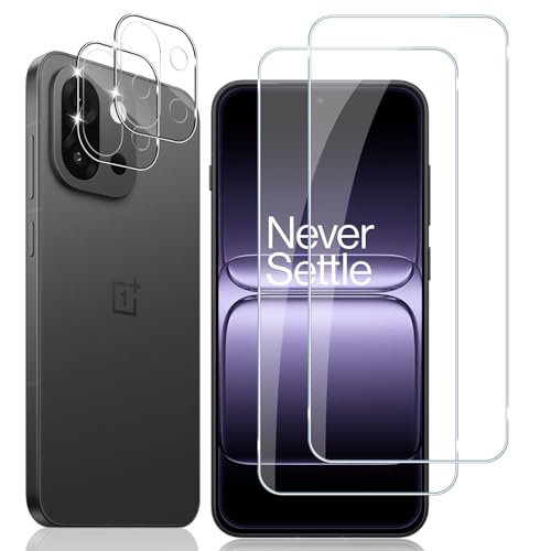 Image of PreCure (2+2) Tempered Glass for OnePlus 13S, 2 Pieces Screen Protector Film with 2 Pieces Rear Camera Protector, 9H Hardness Film Lens Ultra HD Tempered Glass