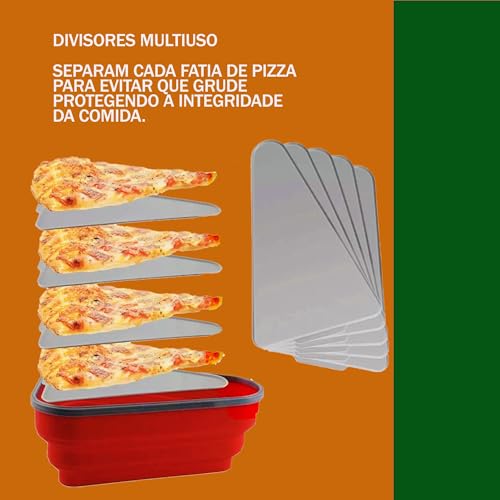 Pote Expansível para Armazenar Pizza (Vermelho)