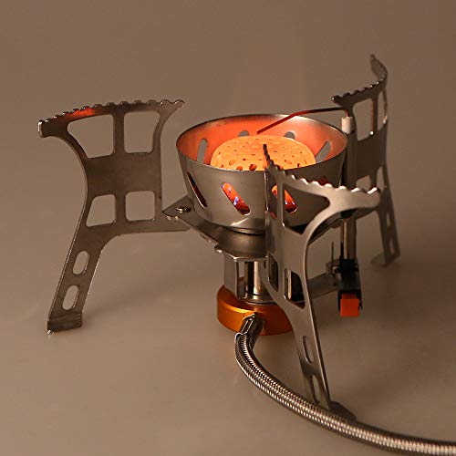 Fogão Externo, Romacci Fogão a gás portátil à prova de vento para acampamento Fogão de cozinha ao ar
